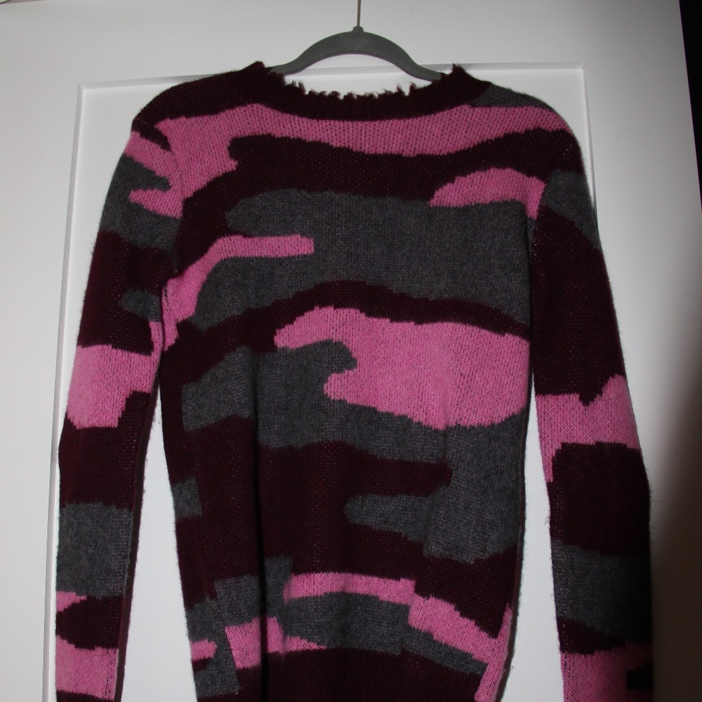 blooming dales, aqua purple & pink sweater
